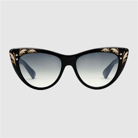 gucci core 49mm squared cat eye sunglasses|oversized cat eye sunglasses gucci.